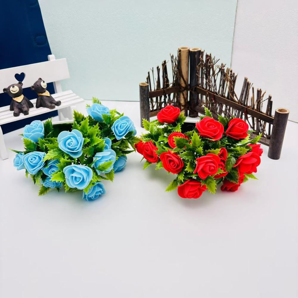 Plant Silk Rose Simulated Flower Potted Plant Bonsai For Home And Decor Event