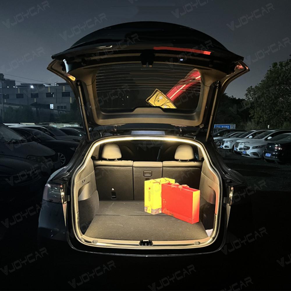 VJOYCAR New Model Y 3 Rear Trunk Front Frunk Brighten LED Strip Lighting Waterproof Flexible Light Cigarette Lighter Plug & Play