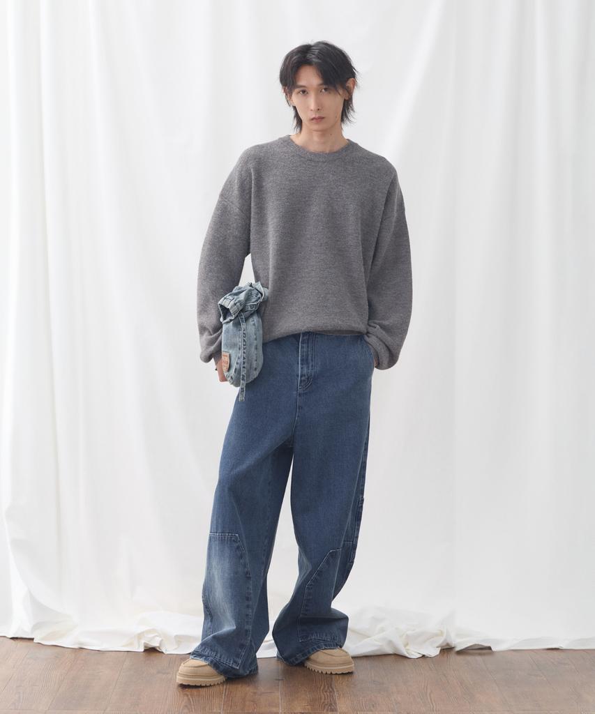 Eastserviceshop Denim Dyed Cross Bag - Indigo