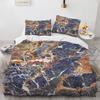 Marble King Queen Duvet Cover Cool Black and White Texture Pattern Bedding Set for Teens Adults 2/3pcs Polyester Quilt Cover