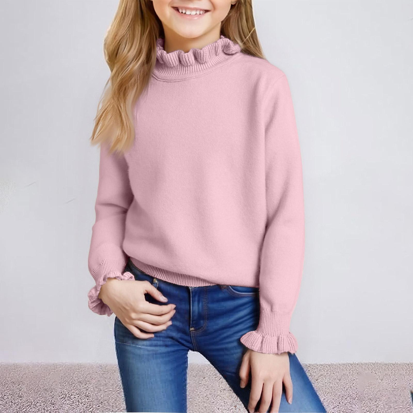 

Детская мода Повседневный кардиган Вязаный Топ с длинным рукавом 140 розовый