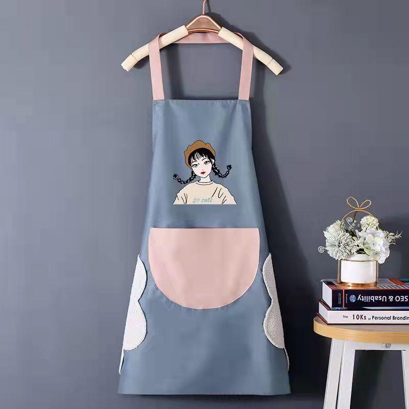 Waterproof Adult Half Apron - Oil-Proof, Dirty-Resistant, Wipable Kitchen Bib
