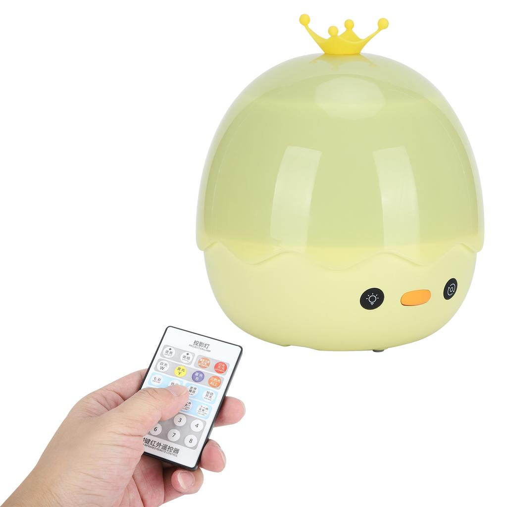 Night Light Projector Multicolor Lamp Mini BT Speaker Remote Control Player Kid Gift Crown Duck