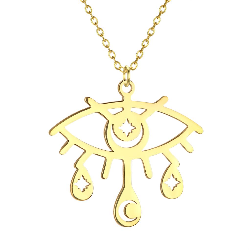 Kinitial Cactus Saturn Planet Infinity Lips Bird Landscape Sun Mountain Stainless Steel Pendant Necklace For Women Jewelry Gift
