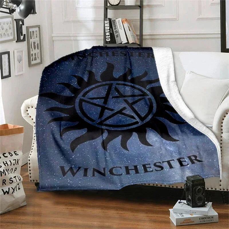 Movie Supernatural - Evil Power Printed Blanket, Fashion Warm Flange Blanket, Picnic Blanket, Bed Blanket, Birthday Gift