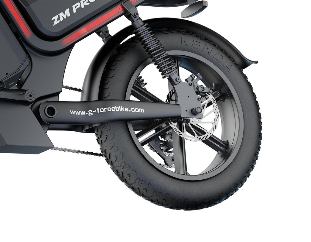 G-FORCE ZMPRO Bicicletta Elettrica Stile Moto per Adulti Motore Potente da 750W Batteria Grande da 52V40AH Ruote da 20 Pollici E-Bike All-Terrain Off-Road per Adulti