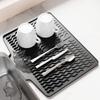 Anti-Slip Folding Drainer Mat Large Sink Mat Dish Rack Mat Silicone Dish Drying Mat  Home