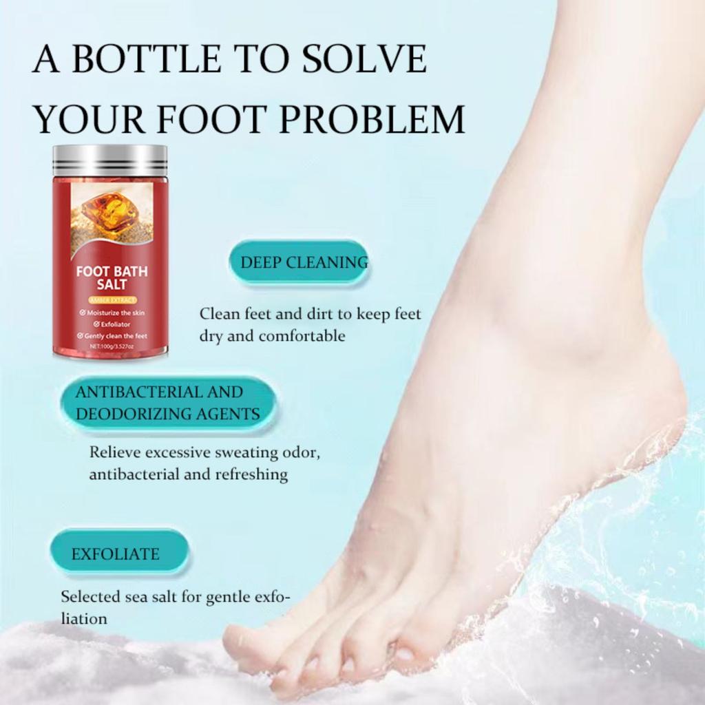 Sea Foot Bath Transparent Bath Exfoliating Rub Mud Scrub Massage Foot Bath 100g