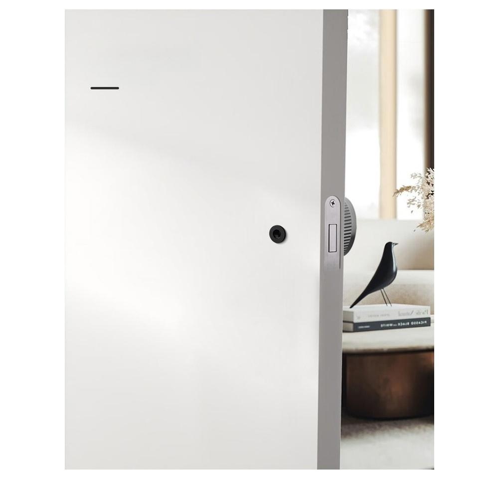 1PC Lock 55x50mm Door Lock Concealed Door Single Sided Locks Zinc Alloy Modern Minimalist Handle Locks Home Doors Hardware