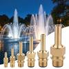Ugello per Fontana da Giardino in Rame Pieno Regolabile Esagonale Spruzzatore d'Acqua per Decorazione del Giardino