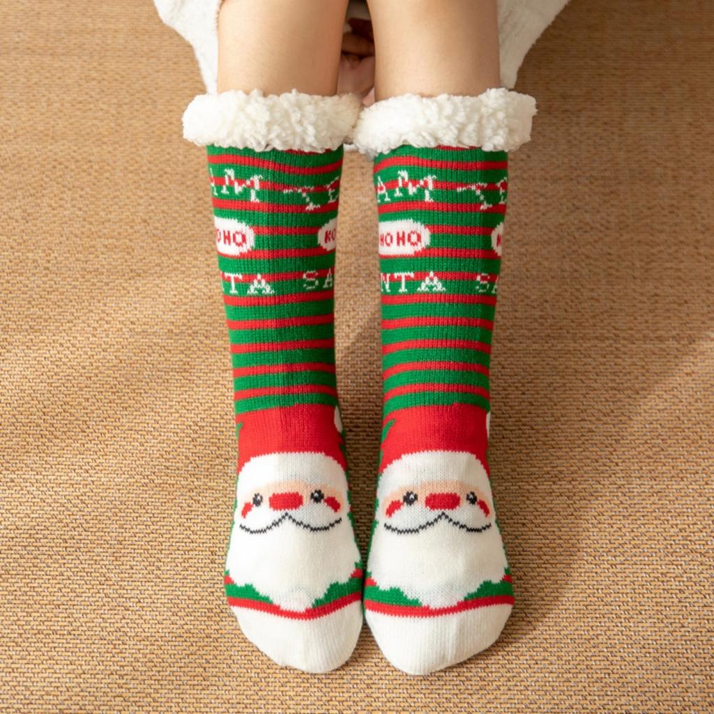 Christmas Socks, Floor Socks, Winter Socks, Snow Socks, Plush Socks, Coral Socks, Home Socks, Sleep Socks