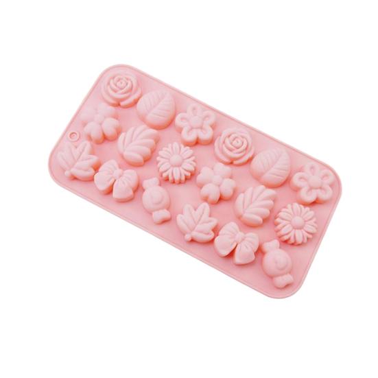 Flower And Leaf Silicone Mold Chocolate Pudding Cake Baking Mold Cake Decoration Reusable DIY Drip Glue Clay Mold