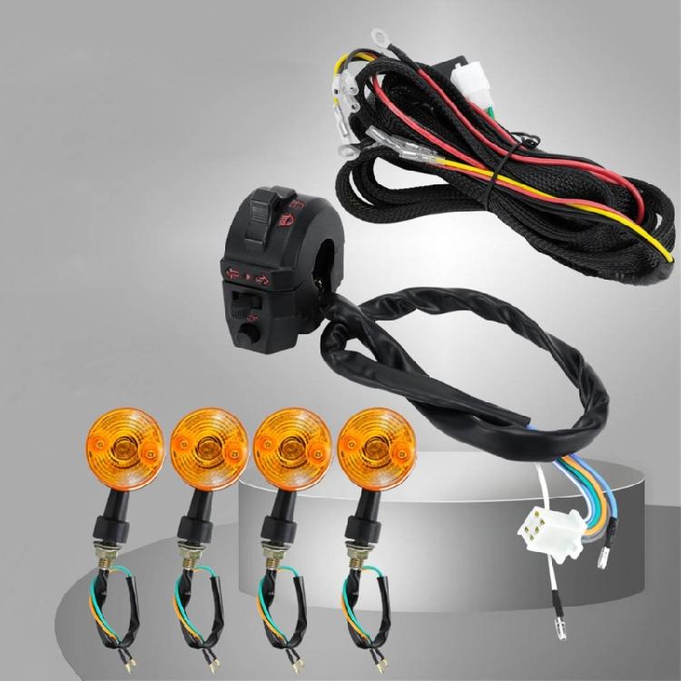 LED Motorcycle Turn Signal & Horn set with Multiple Color Option ABS & Metal for Customization & Improved Road Safety