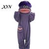 Warm Plush Onesie Funny Wearable Big Mouth Pajamas for Kids, Adults, Soft Kids Sleepwear Fleece Cozy Home Loungewear, Hooded One-Piece Jumpsuit Dress