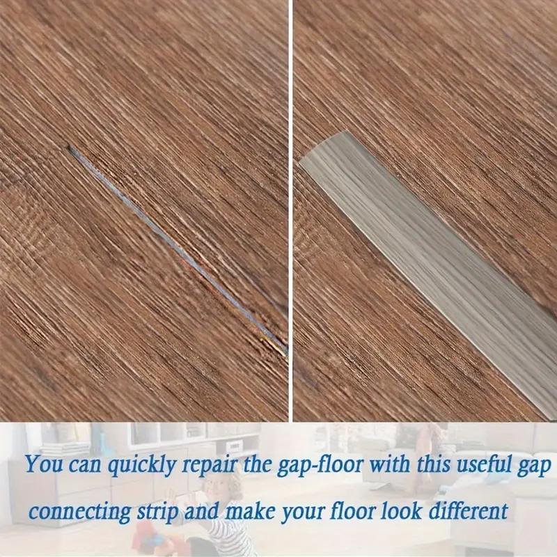 1PC 1m/39.37inch Self-adhesive Wood-like Floor Transition Strip Edge Sealing Strip Floor Joint Strip Pvc Door Bottom Anti-collis