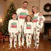 Christmas Print Round Neck Top and Jogger Pants Set for Holiday Lounging and Casual Wear