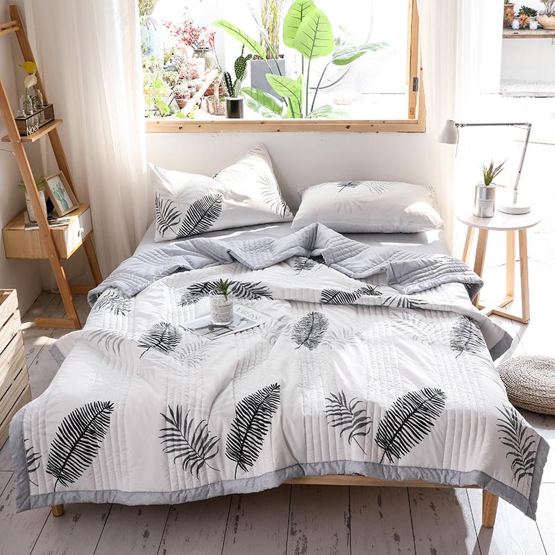 Summer Patchwork Quilt Flower Printed Quilted Bedspread For Beds Single/Queen/King Size Comforter/Duvet For Summer