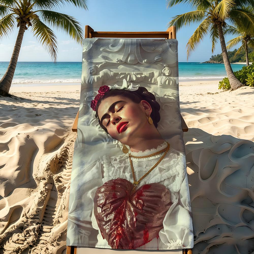 Painter F-Frida K-Kahlo-ES Art Towel For Outdoor Camping Beach Towel Super Absorbent Quick-Drying Summer Towel
