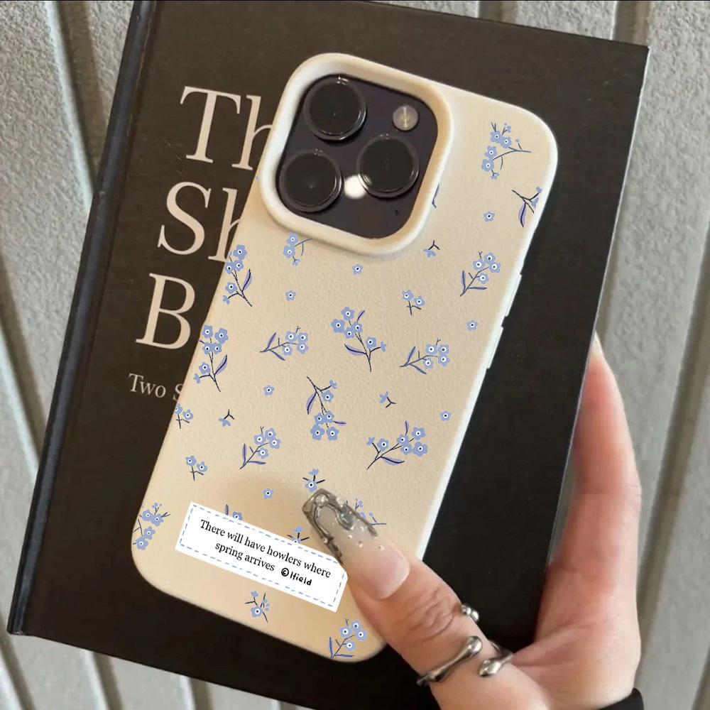 HOT Cool Flower Lily Luxury Lichee leather pattern Phone Case For iPhone 17 16e 16 15 14 13 12 11 Air Pro Max Plus X XR XSMax
