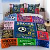 Soccer Customize Your Name Duvet Cover Softbedding Set For Bedroom Guest Room And Dorm Decoration Threepiece Set Includes 1 Duvet Cover 2 Pillowcases