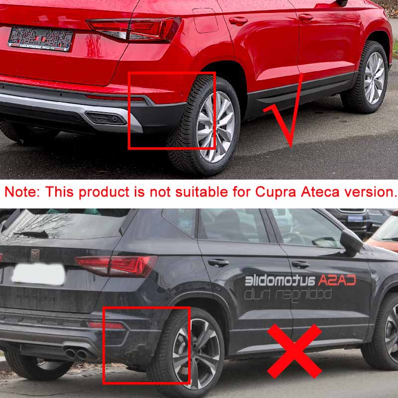 Til SEAT Ateca KH7 2017 2018 2019 2020-2024 4 stk./Sæt Skærm Bil Stænkskærme Anti-Stænk Mudder Skærme Værktøj Stænklapper Auto Tilbehør