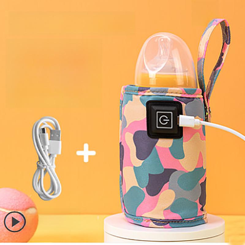 USB Heated Bottle Insulation Sleeve with Three-Speed Temperature Control for Outdoor and Car Use