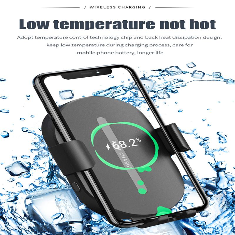 20W Wireless Car Charger Air Vent Mount Auto-Clamping Phone Holder Fast Charging