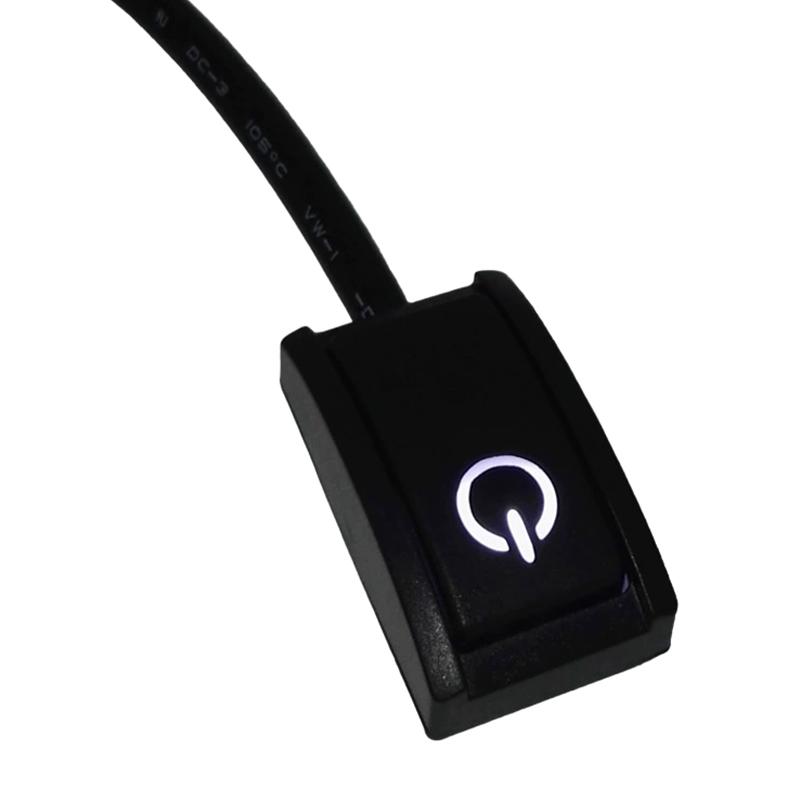 Car Push Button Latching Turn On/Off Switch Dc12V 200Ma 2 4W Led Light Durable And Reliable Easy Installation