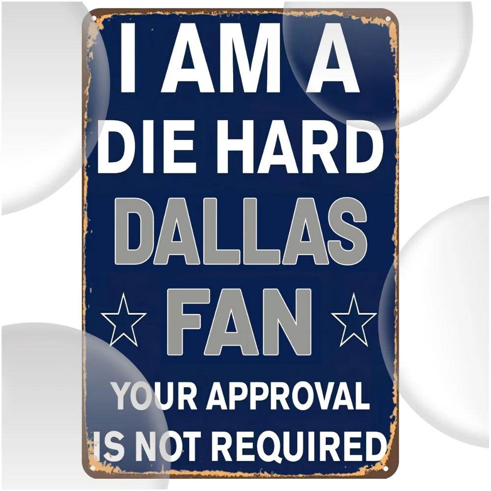 

Dallas Fans Metal Sign 1pc 8x12 Inches Wrought Iron Wall Decor Vintage Style for Bar Cafe Garage Farmhouse and Man Cave Art 20x30cm（7.8x11.8inch）
