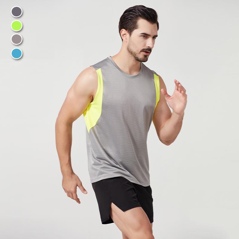 Yeni Spor Yelek Erkek Bol Yaz Saf Pamuk Fitness Ve Vücut Geliştirme Hızlı Kuruyan Kolsuz Omuz Beyaz Taban Gömlek Kolsuz Tişört