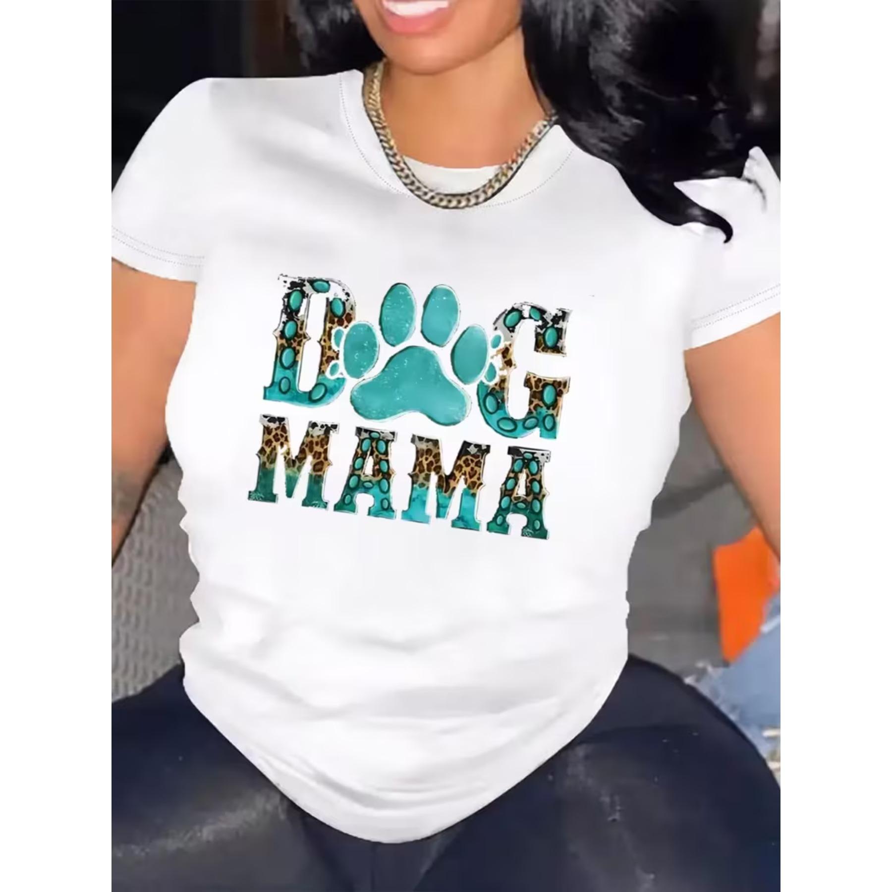 Women Casual Short Sleeve Tee Comfortable Crew Neck, Soft Adorable Printed T-shirt S