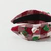 Christmas Theme Headband for Women Girl Non-Slip Knot Turban Headband Makeup Hairhoop Rhinestone Charm Plaids Hair Hoop
