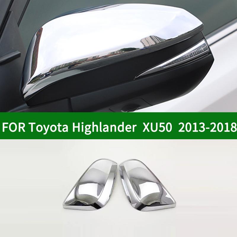 

Для Toyota Highlander XU50 2013-2018, накладка на зеркало заднего вида, Toyota Kluger, хромированное, серебристое боковое зеркало указателя поворота