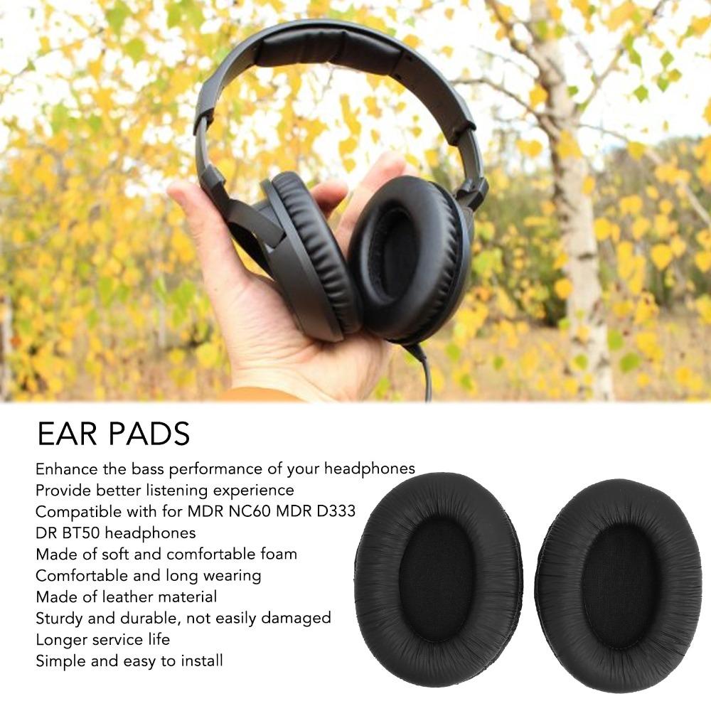 2 Stück Knitterleder Ersatz-Ohrpolster Ohrabdeckungen für MDR NC60 MDR D333 DR BT50 Kopfhörer Reparatur