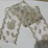 Off White Embroidery Flower Trimmings for Clothing, DIY Sewing Lace Fabrics, Wedding Dresses, Sewing Accessories, 5Yards