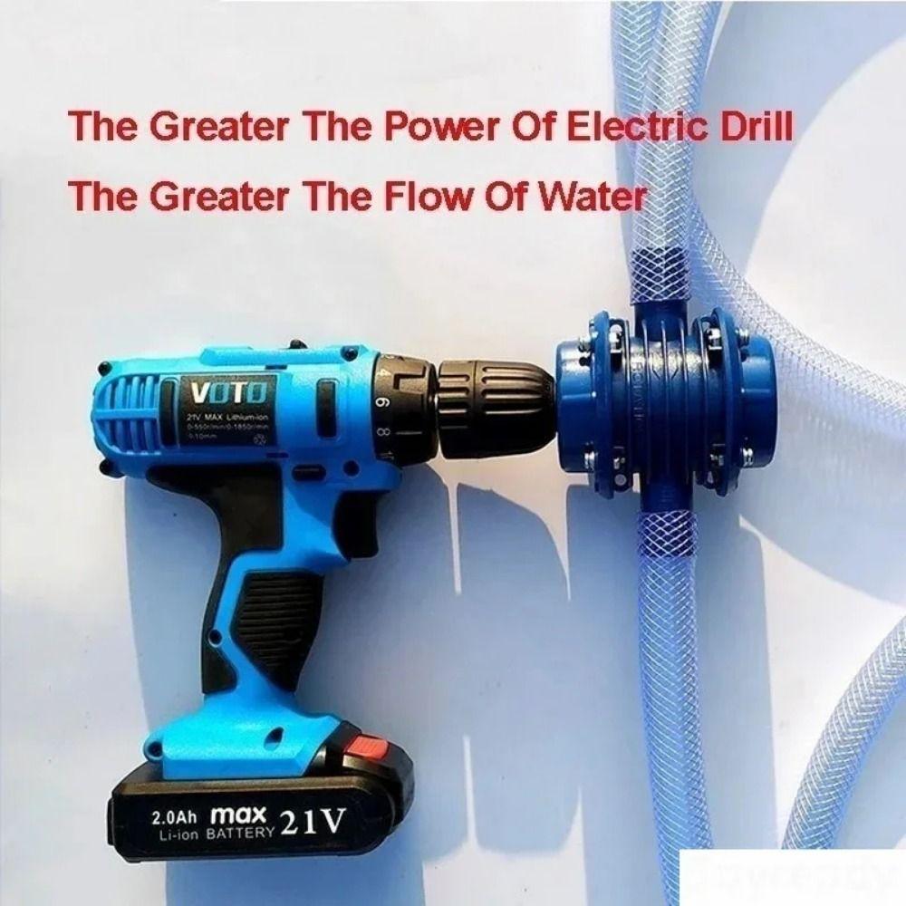 

Small Electric Drill Pump Round Shank Self Suction Centrifugal Pump Liquid Transfer Pump Outdoor синій