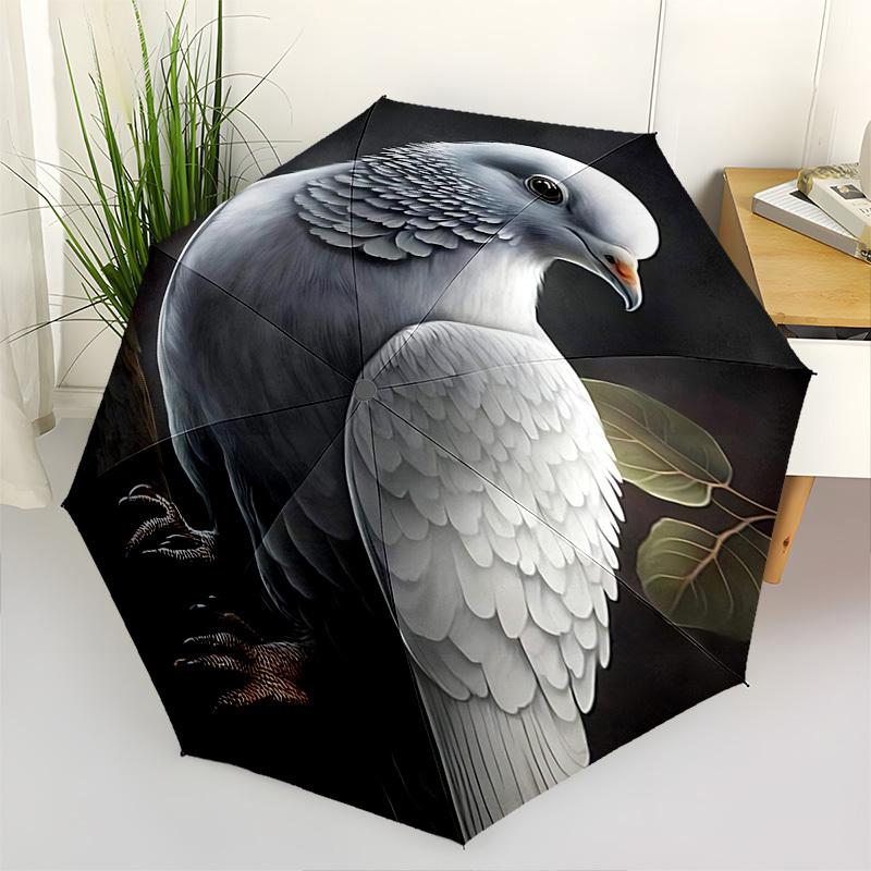 

Pigeon, Feather Themed Automatic Opening and Closing Umbrella, Brightly Colored 8-rib Portable Umbrella, Suitable for Men and Women, A Perfe