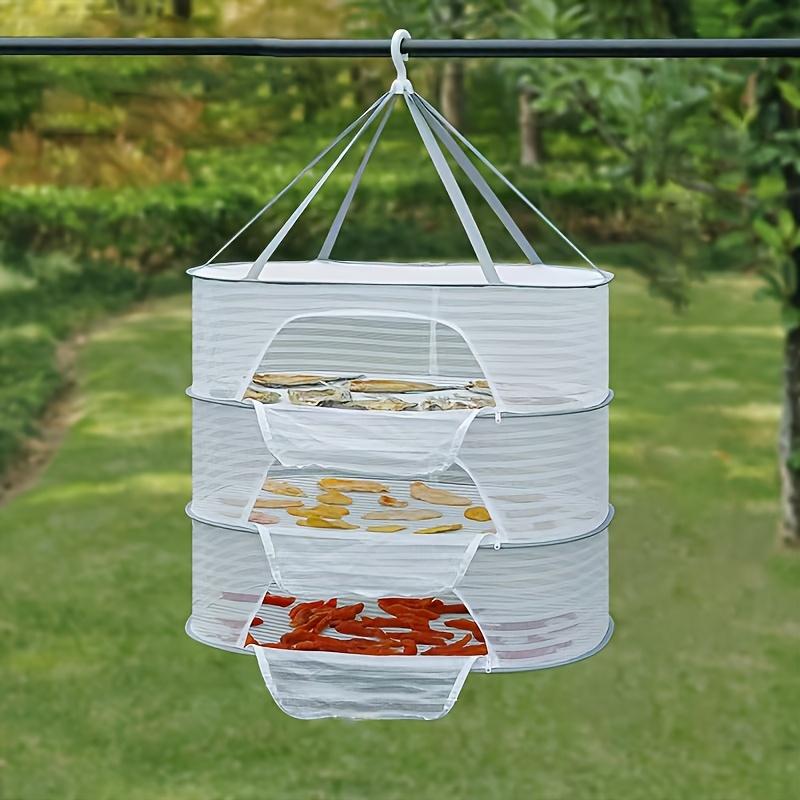 

3-layer Foldable Mesh Drying Rack | Space-Saving Hanging Dryer for Fish, Vegetables & More | Ideal for Balcony Storage & Mother s Day Gift 3 Layers