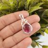 Rhodolith Edelstein 925 Sterlingsilber Schmuck Zirkon Anhänger 1,22" Geschenk für Sie CZP-13-8