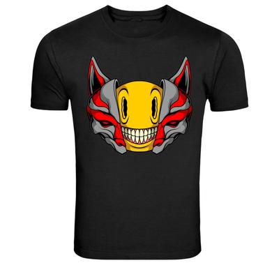 Demon Mask Oni Style Japanese Horror Graphic T-Shirt