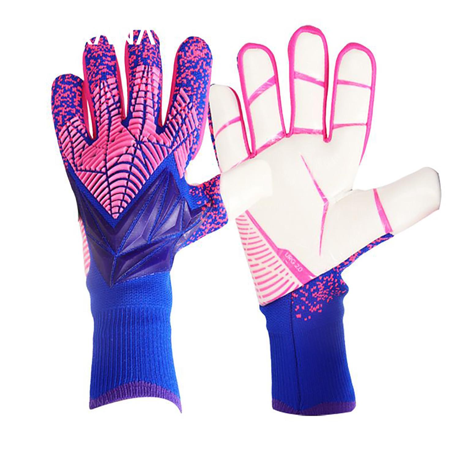 ROXXANA Professionelle Fußballtorwarthandschuhe Langlebig Atmungsaktiv Latexhandfläche Rutschfester Grip Training Spiel Erwachsener Jugendgröße 6-10 Size 7