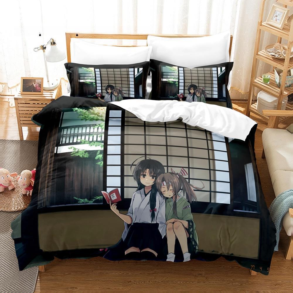Zuihou (Kancolle) Bettwäscheset Einzelbett Twin Full Queen King Size Bettset Aldult Kind Schlafzimmer Bettbezugsets Druck Bettlaken Set