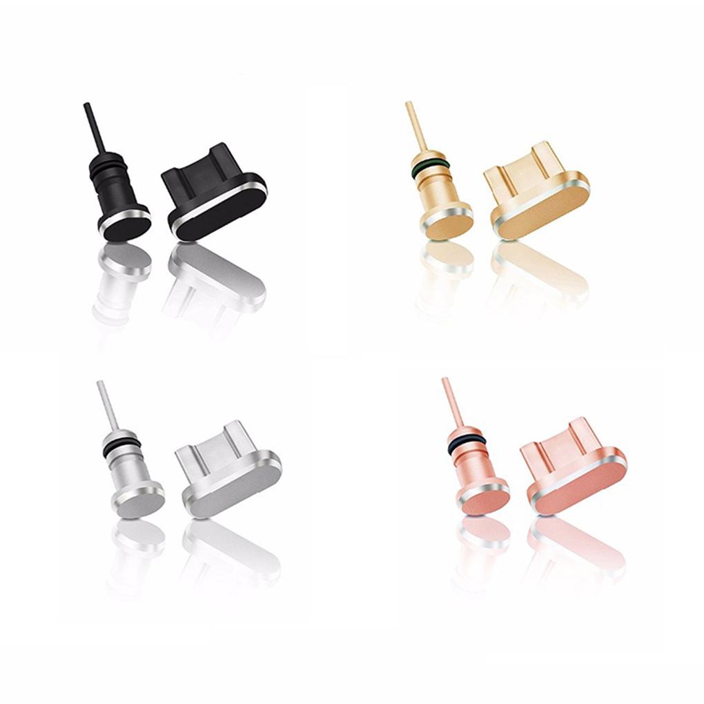 2PCS/Set Charging Port + Earphone Port Dust Plug Replacement for Android Mobile Phone 3.5mm Headset Stopper