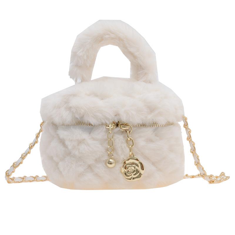 Mini Single-shoulder Crossbody Children's Bag with Diamond Pattern Chain Strap