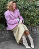2024 Rose Pink Long-Haired Suit Jacket: European American Women's Street Fashion