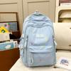 Schoolbag New Schoolbag Women's High Value Star Embroidery Korean Ins College Style Junior High School Students Multi-compartment Backpack