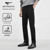 SEPTWOLVES Men's Casual Twill Stretch Straight Fit Trousers