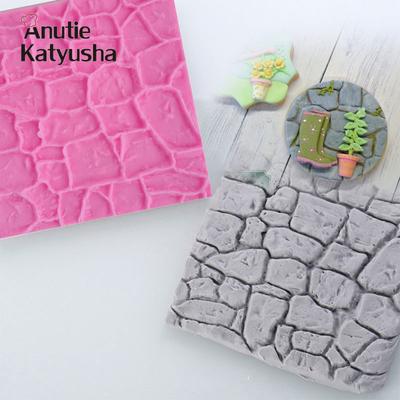 Cobble Stone Wall Line Silicone Mold Fondant Mould Cake Decor Tools Chocolate Gumpaste Molds Sugarcraft Kitchen Accessories