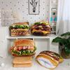 Creative Burger Pillow Plush Toy Steak Fort Doll Ragdoll Multi-Purpose Cushion Air Conditioning Blanket Performance Props