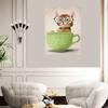 Diamond Painting Cross Stitch Full Diamond Crafts "cat In The Cup" Embroidery Mosaic Handmade Gift Wall Art